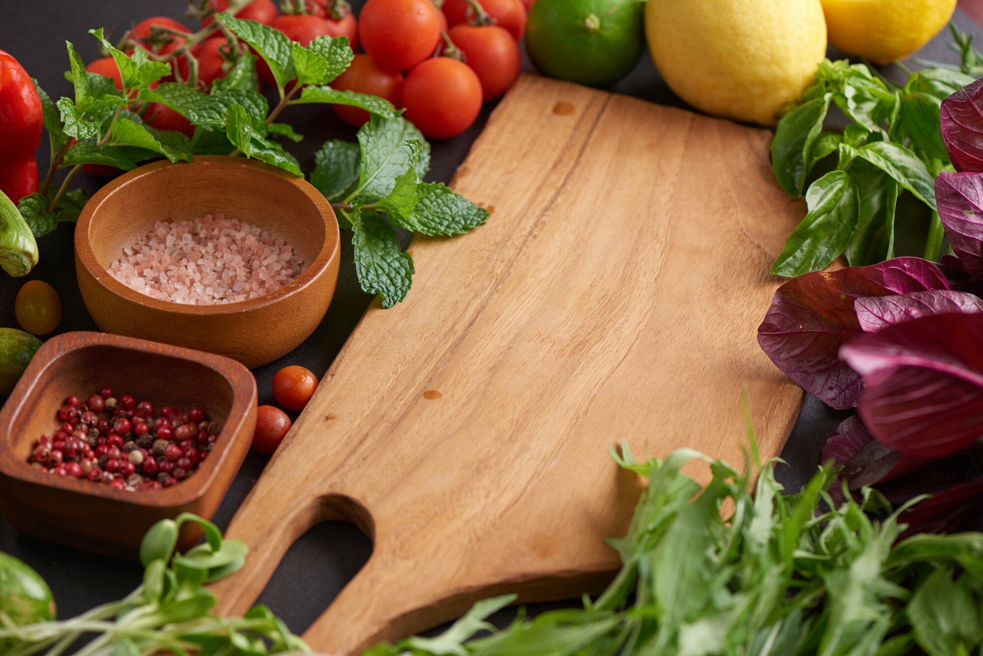 Ingredientes naturales en mesa